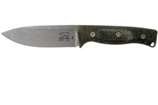 White River Knives Ursus 45 Black Burlap Micarta Bushcraft Knife